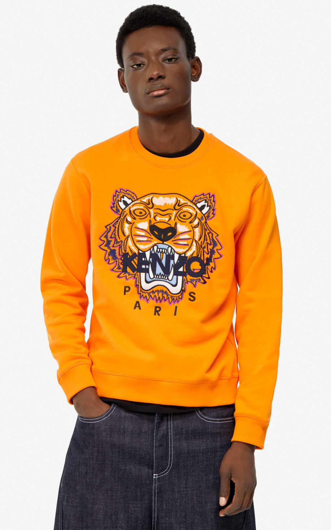 Kenzo Tiger Sweatshirt Orange For Mens 2749TBPNF